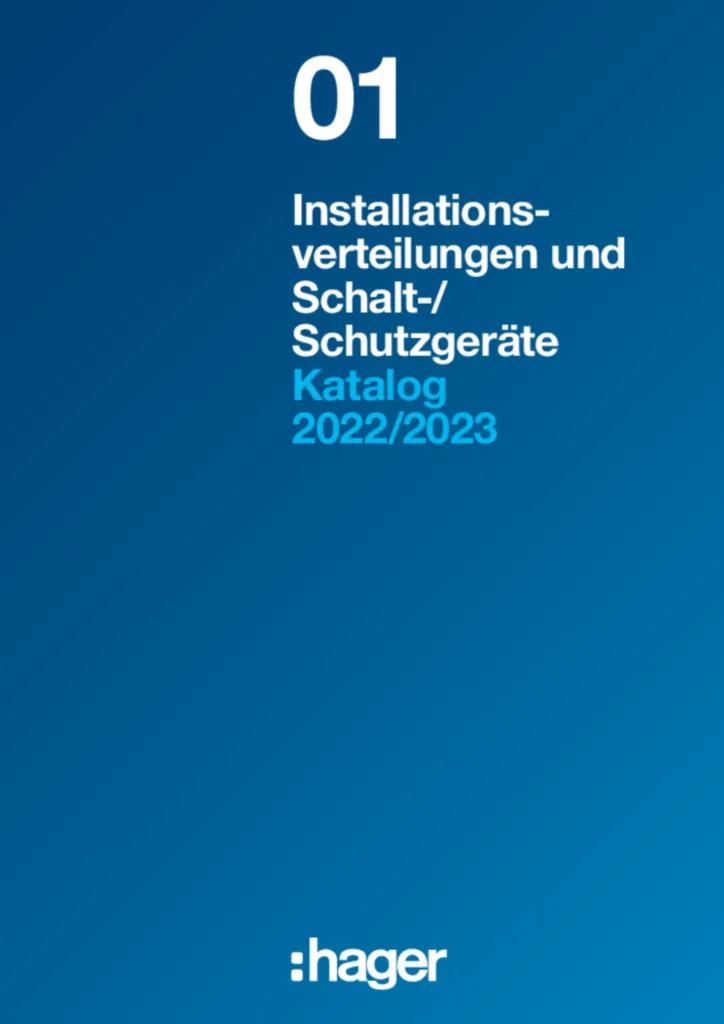 Bild Hager Katalog Installationsverteilungen und Schalt/Schutzgeräte 2022/2023 | Hager Deutschland