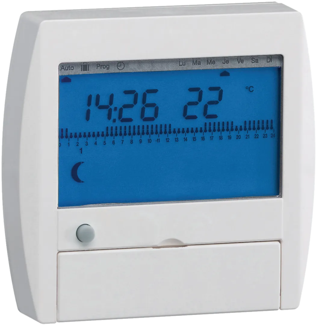 30110 - Programmateur digital semi-encastré chauf élec avec fil pilote 1 zone 7j 230V