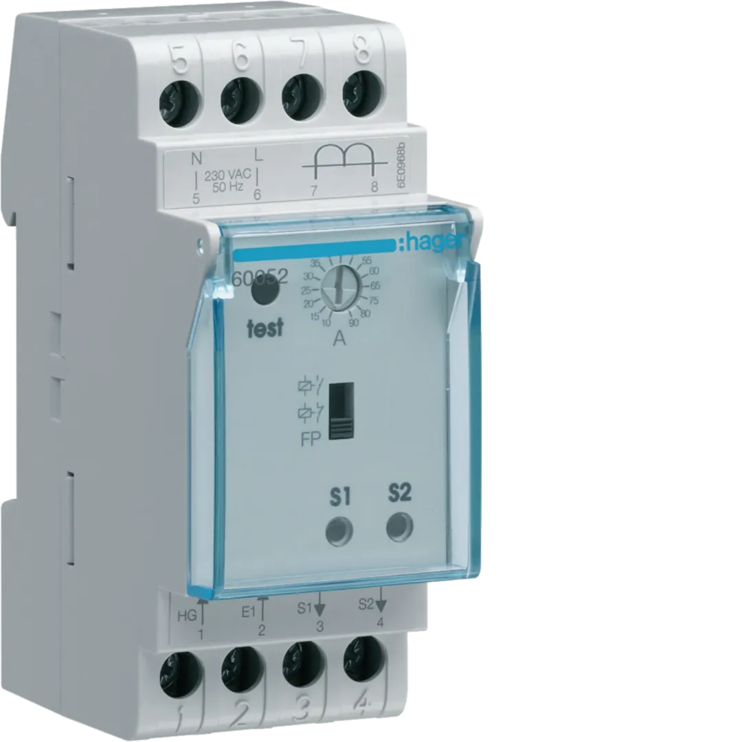 60052 - Voorrangrelais +CT, 1x ingang 10-90 A, 2x roteer uitgang NO/NC 230 V 1 A