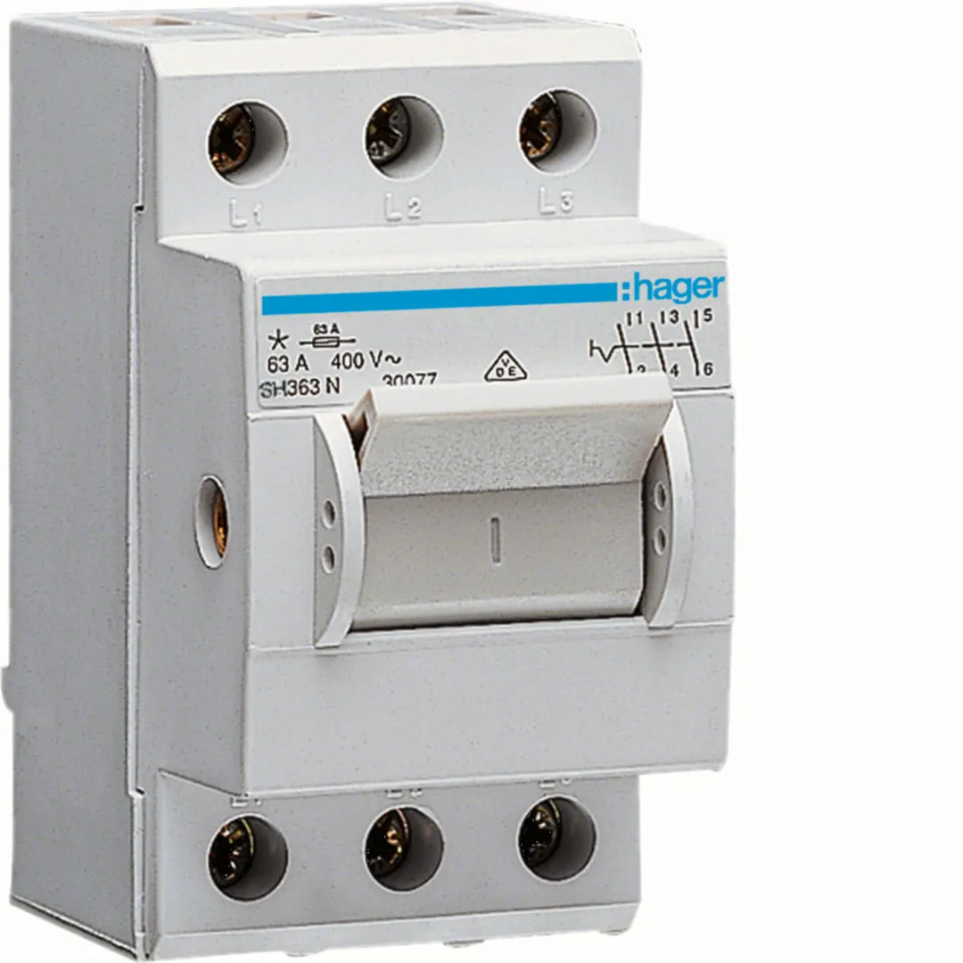 SH363N - Kompaktschalter, Ausschalter, 63A, 3 Schließer, 400V AC, 2.5  PLE