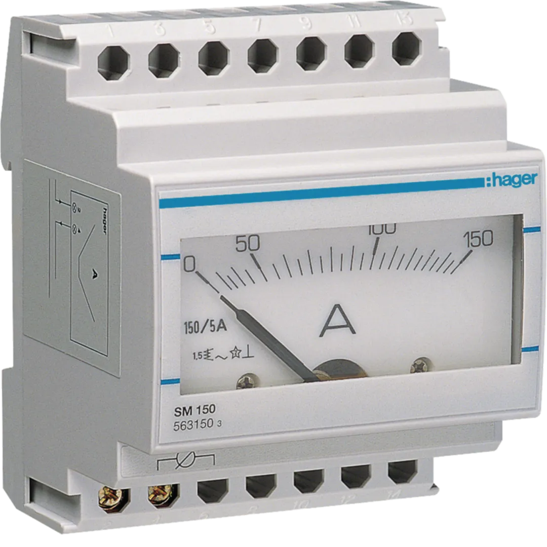 SM150 - Ampéremètre analogique 0-150A branchement sur TI