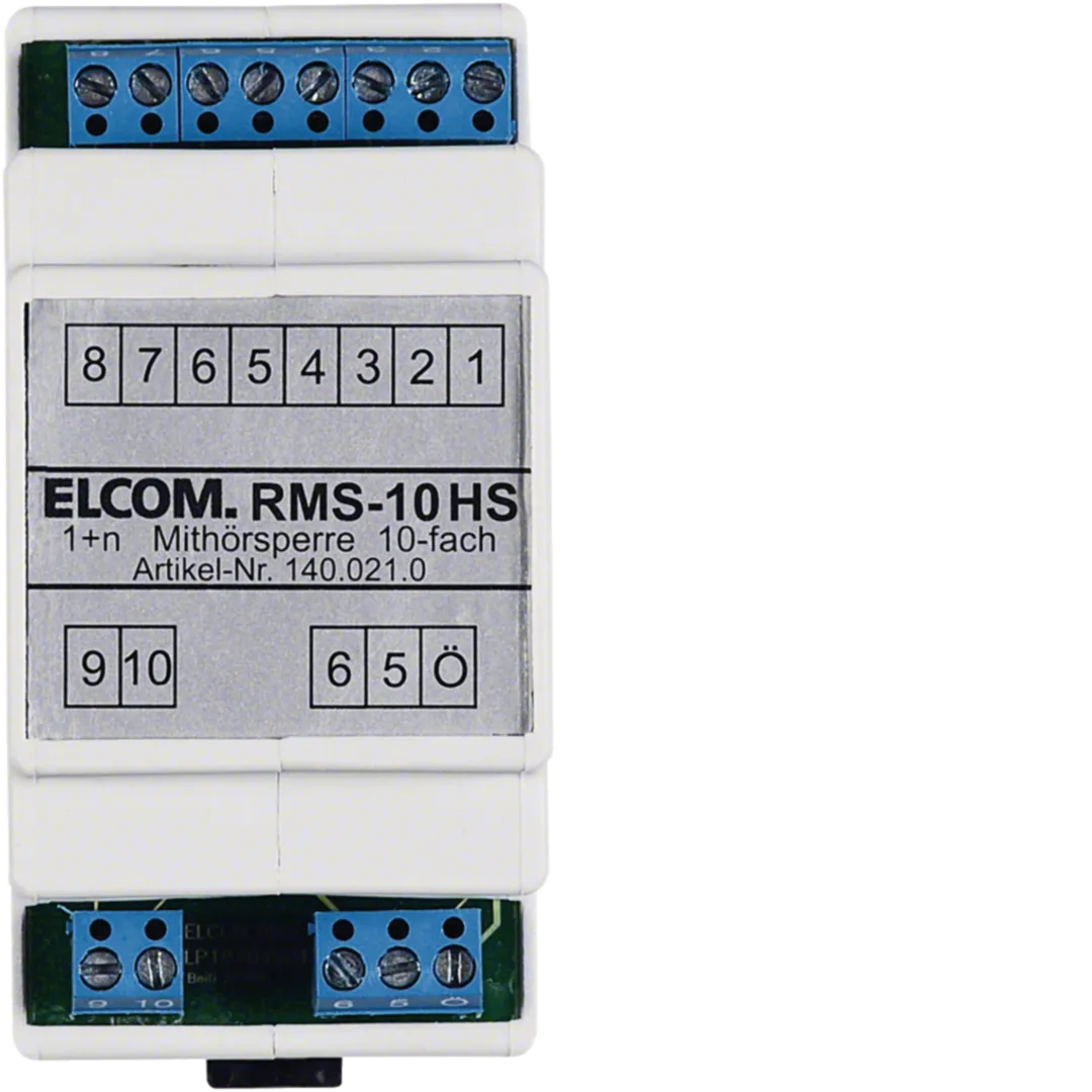 1400210 - RMS-10HS Mithörsperre 10 Teilnehmer REG 1+n lichtgrau für Türsprechanlagen