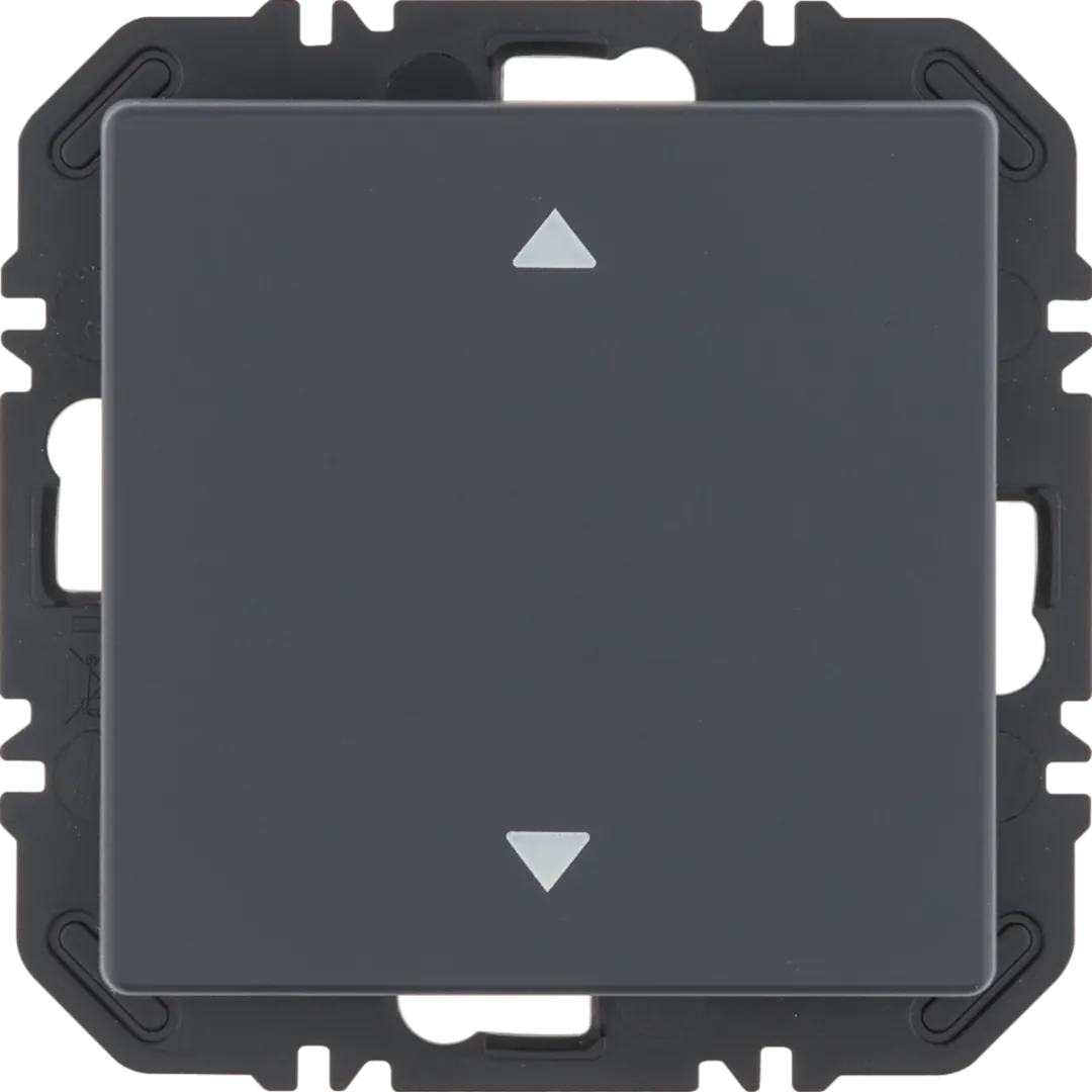 24116286 - Wandsendermodul Enocean mit Wippe m. Aufdruck Symbol Pfeile Q.X, anthrazit samt