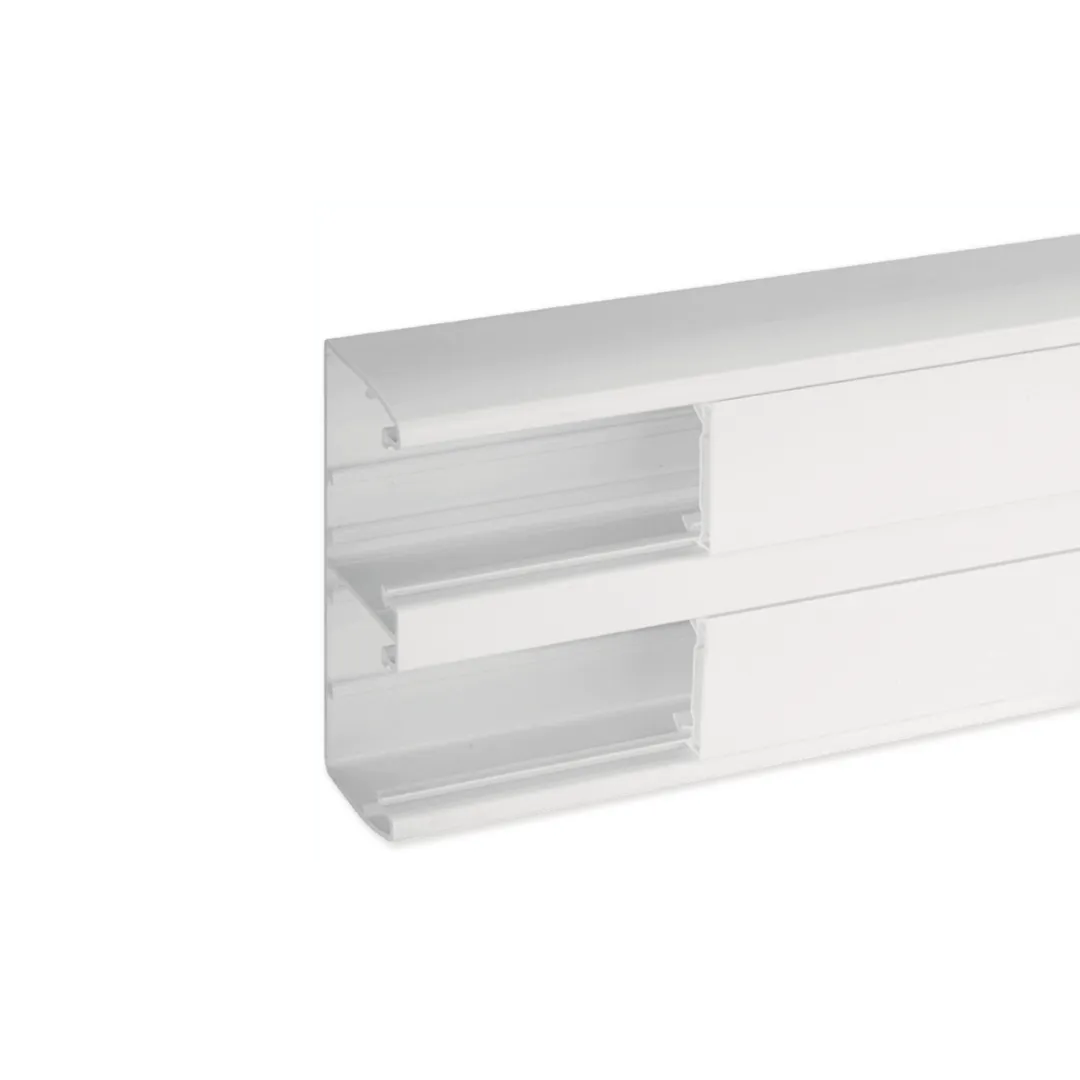 B04512 - Goulotte d&#039;installation clip45 Tercia TA-C45 134x55 2 compartiments blanche