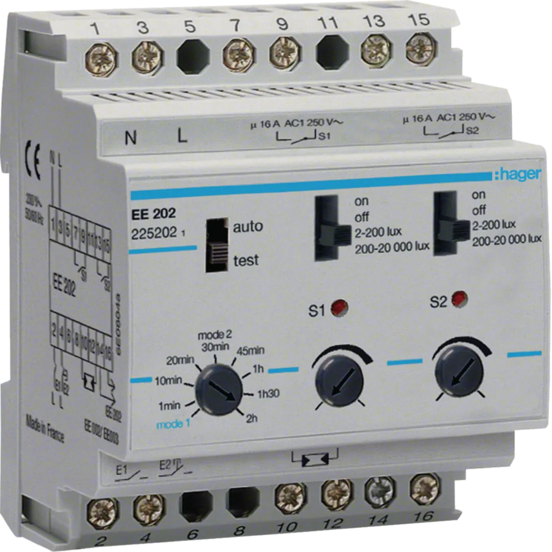 EE202 - Interrupteur crépusculaire 2 voies cascadable