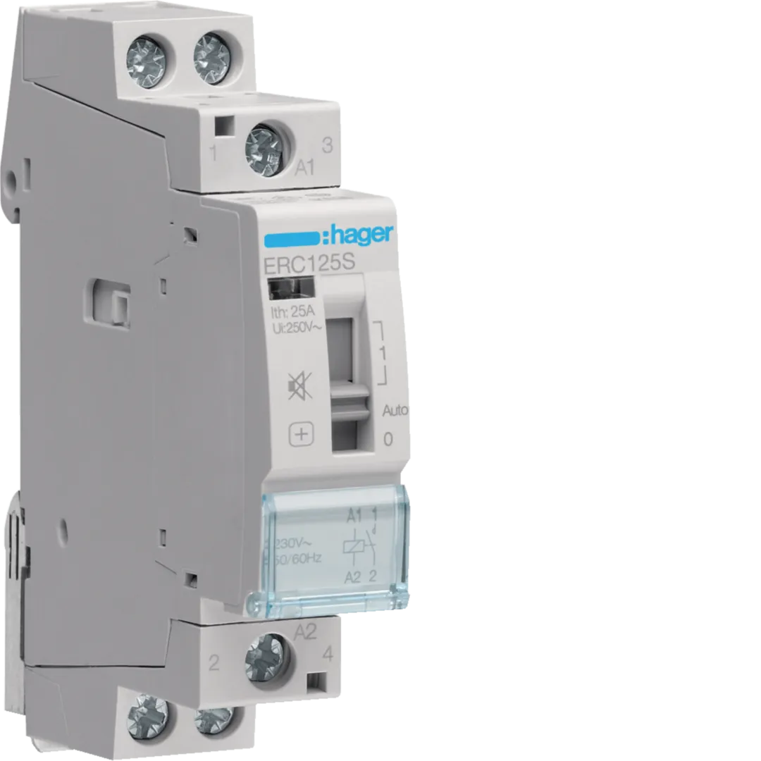 ERC125S - Contactor silencioso manu 25A, 1NA, 230V