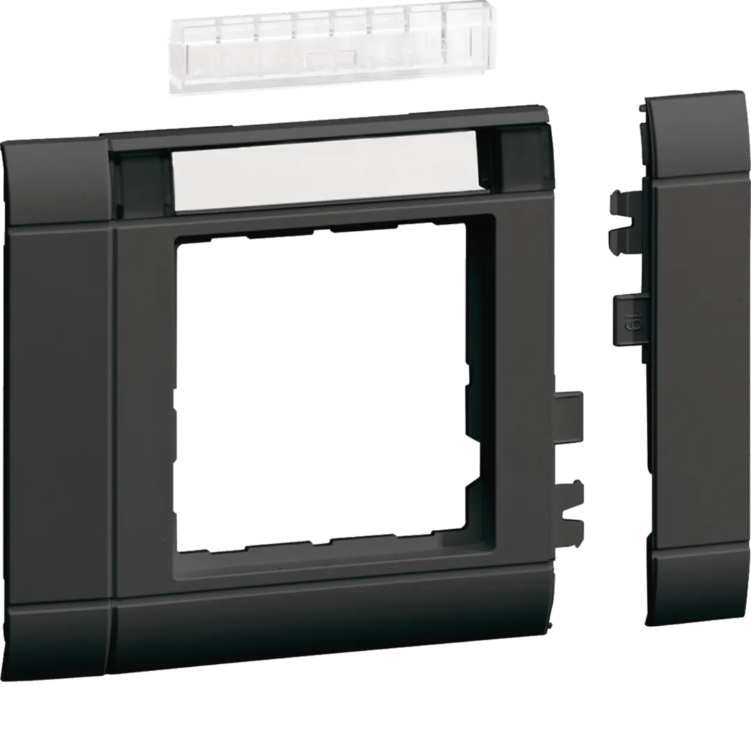 GR0802B9011 - Rahmenblende modular, ZS 50, OT 80, hfr, Beschriftungsfeld, graphitschwarz