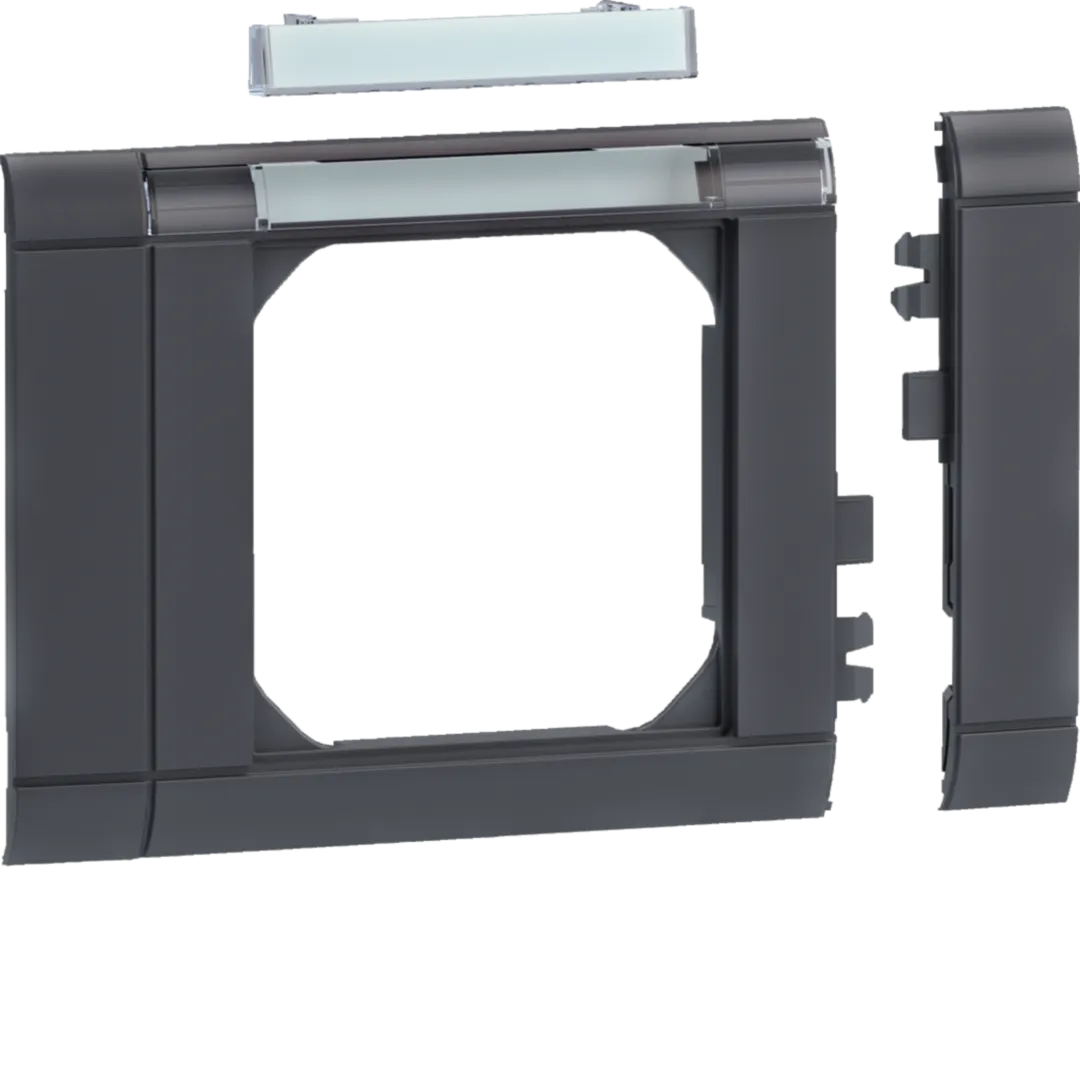 GR0802CH05 - Rahmenblende modular, ZS CH, OT 80, hfr, Beschriftungsfeld, schwarz