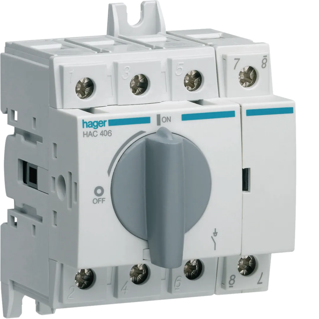 HAC406 - Interruptor de maniobra con mando rotativo 4P, 63A