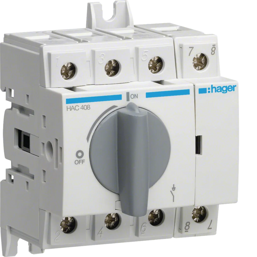 HAC408 - Interruptor de maniobra con mando rotativo 4P, 80A