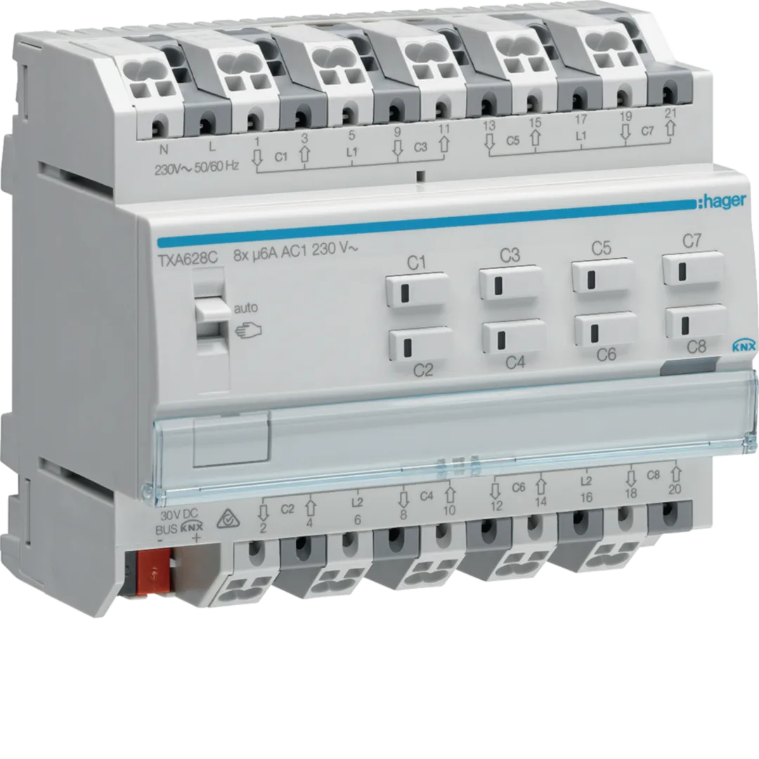 TXA628C - Módulo 8 est./pers. 230V, easy