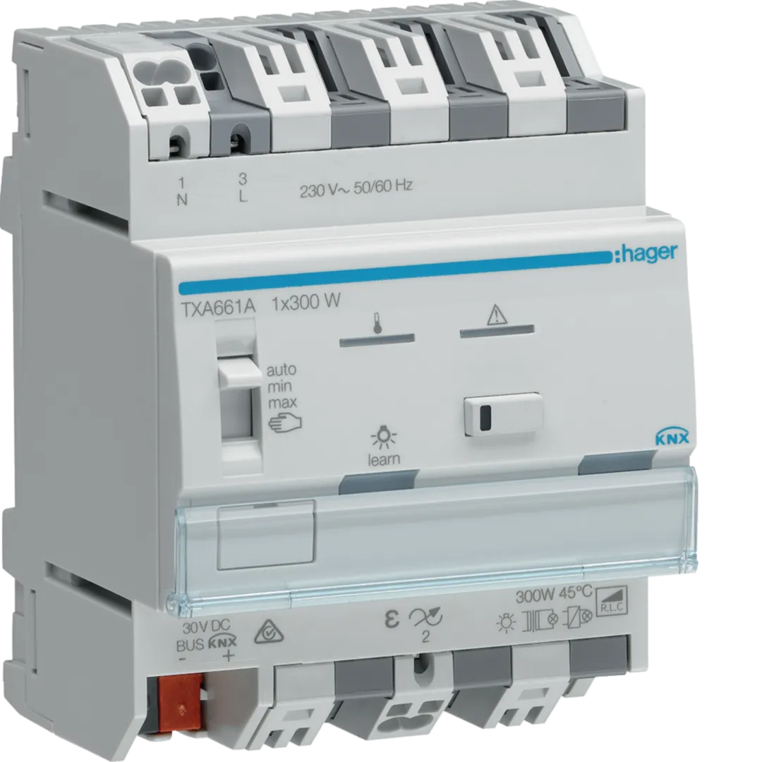 TXA661A - ΕΝΕΡΓΟΠΟΙΗΤΗΣ KNX ΡΥΘΜΙΣΗΣ ΦΩΤΙΣΜΟΥ EASY 1 ΕΞΟΔΟΥ 300W (60W CFL/LED)