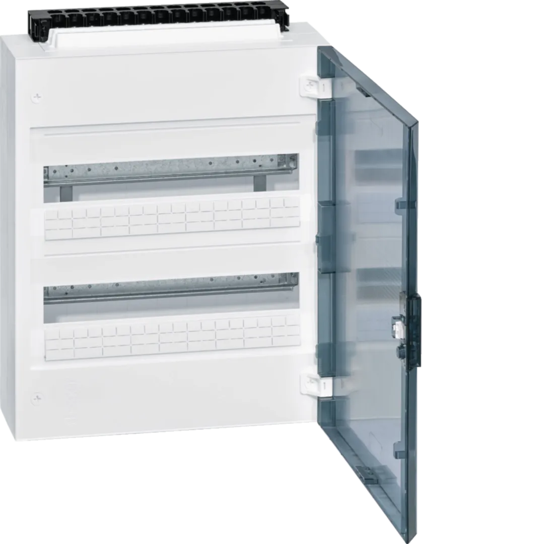 VB218P - Opbouwverdeler Vega IP40, 400x475x145mm, 2x18 modulen, deur transparant