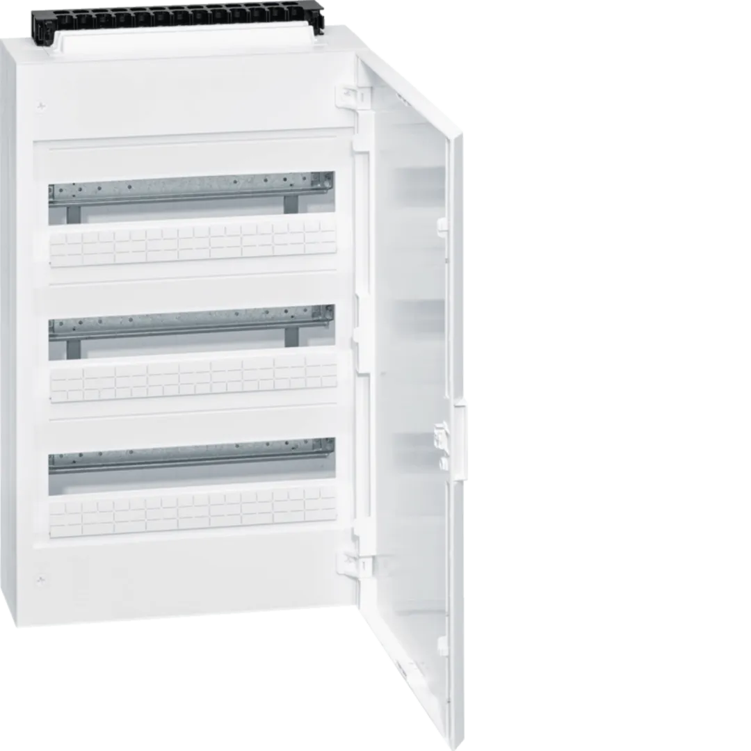 VB318C - Opbouwverdeler Vega IP40, 400x625x145mm, 3x18 modulen, deur wit