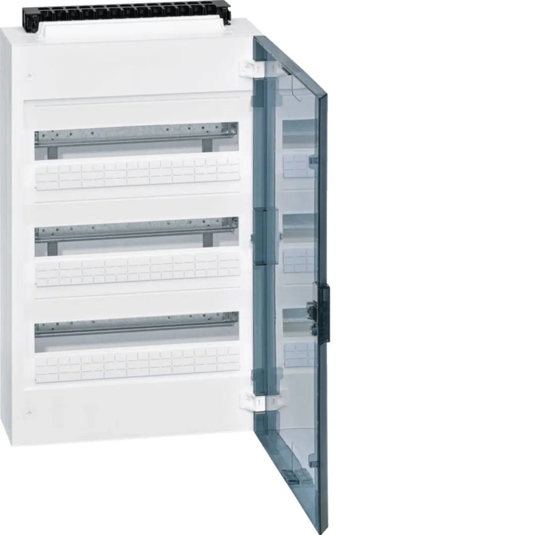 VB318P - Opbouwverdeler Vega IP40, 400x625x145mm, 3x18 modulen, deur transparant