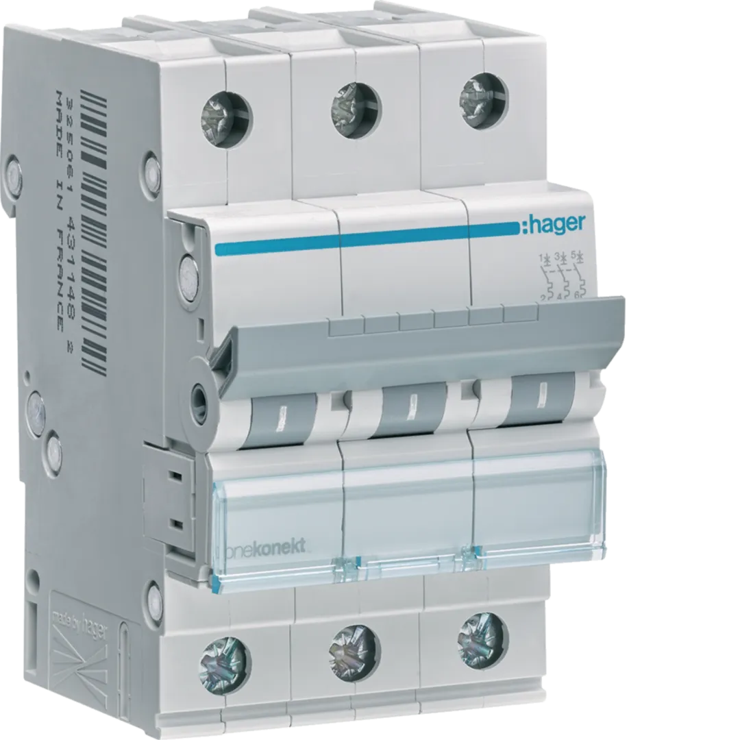 MCN316 - Leitungsschutzschalter 3 polig 6kA C-Charakteristik 16A 3 Module