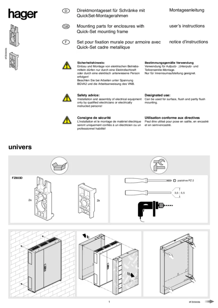Afbeelding Installatiehandleiding International 2020-01-01 | Hager Nederland
