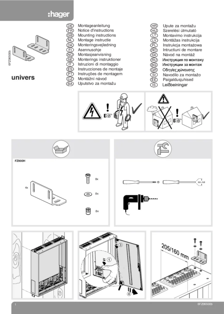 Zdjęcie Instrukcja montażu International 2020-01-01 | Hager Polska