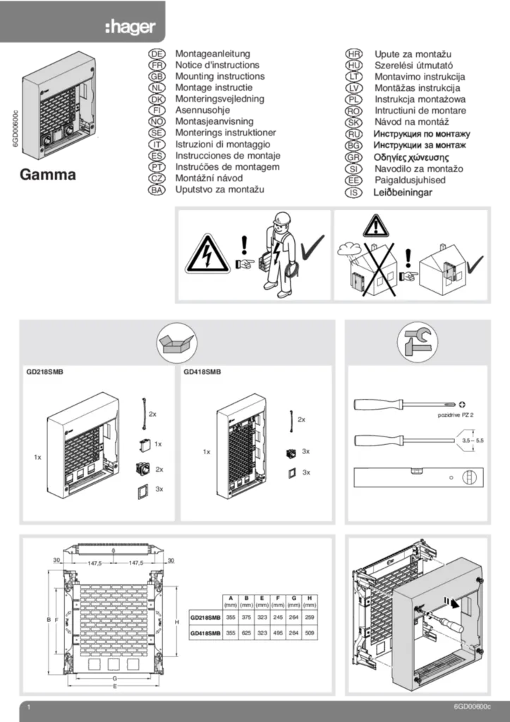 Bild Installationshandbok International 2020-01-01 | Hager Sverige