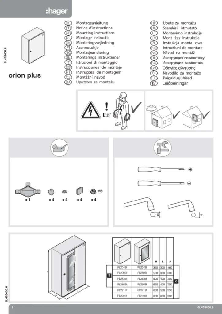 Immagine Manuale di installazione International 2020-02-10 | Hager Italia