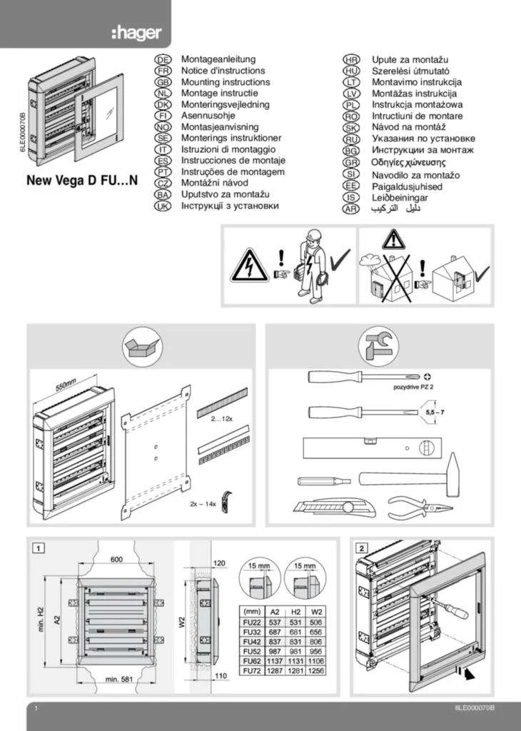 Zdjęcie Instrukcja montażu International 2020-01-01 | Hager Polska