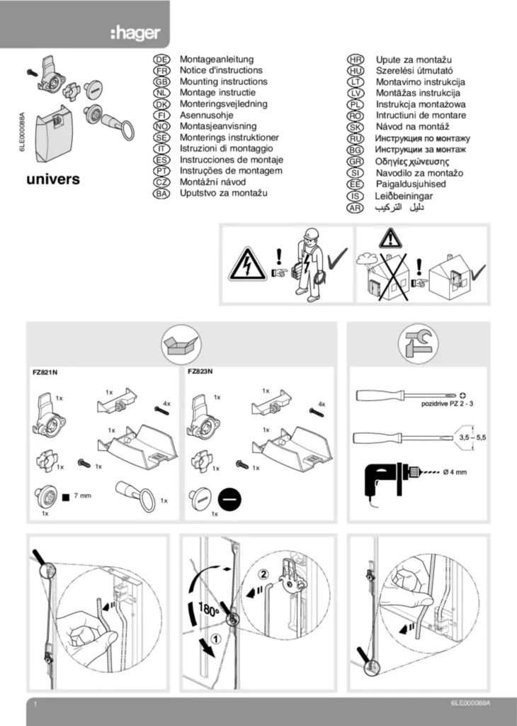 Bild Installationshandbok International 2013-11-18 | Hager Sverige