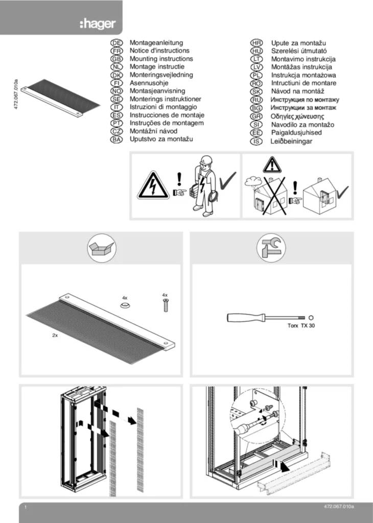 Zdjęcie Instrukcja montażu International 2018-05-16 | Hager Polska