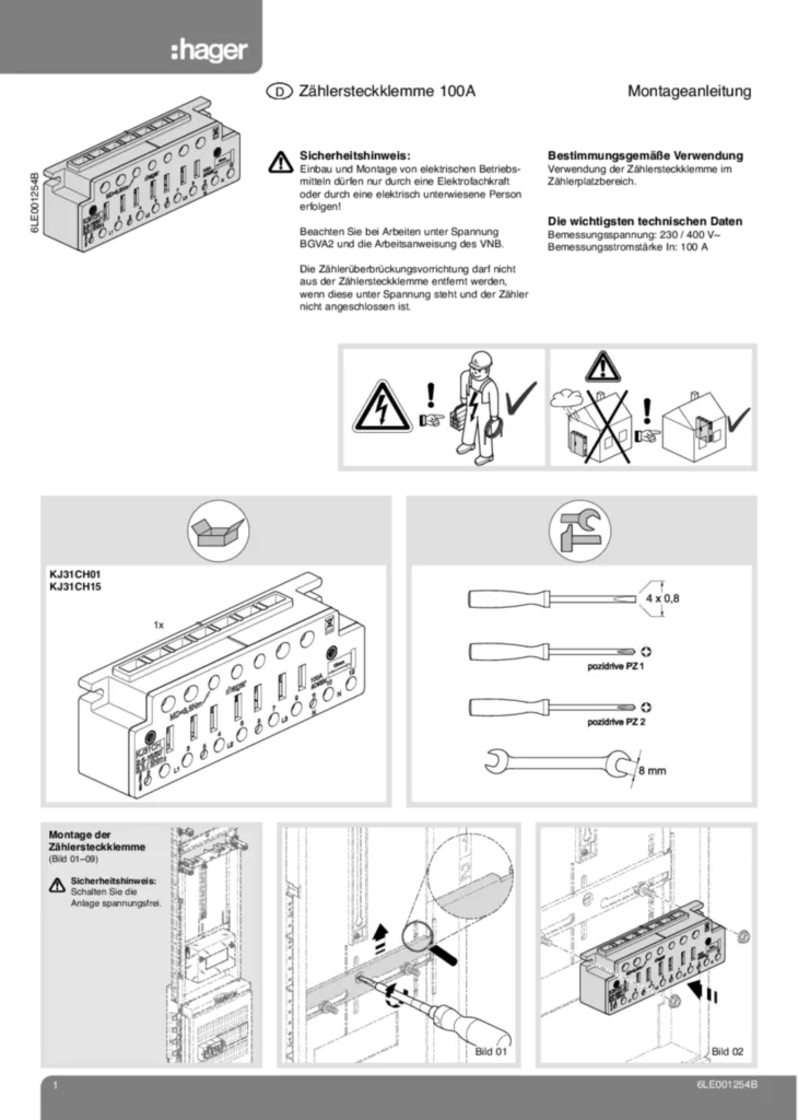 Image Guide d'installation  International 2020-04-21 | Hager Suisse