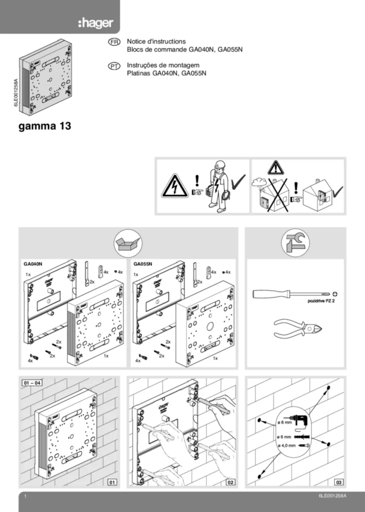 Imagem Manual de instalação International 2015-05-01 | Hager Portugal