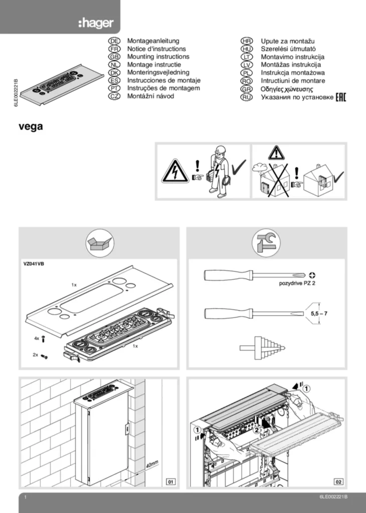 Afbeelding Installatiehandleiding International 2020-01-01 | Hager Belgium