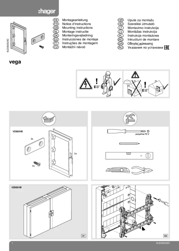 Image Guide d'installation International 2020-01-01 | Hager Belgique