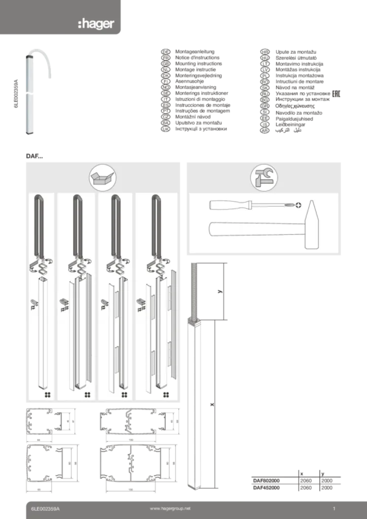 Imagem Manual de instruções International 2020-01-01 | Hager Portugal