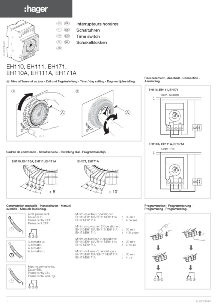 Imagen Manual de instalación en-GB, es-ES, fr-FR, de-DE, nl-NL, pl-PL, pt-PT, sv-SE 2019-05-31 | Hager España