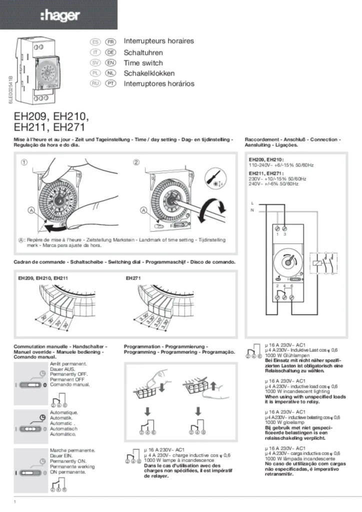 Imagem Manual de instalação en-GB, es-ES, fr-FR, de-DE, it-IT, nl-NL, pl-PL, pt-PT, ru-RU, sv-SE 2019-05-31 | Hager Portugal