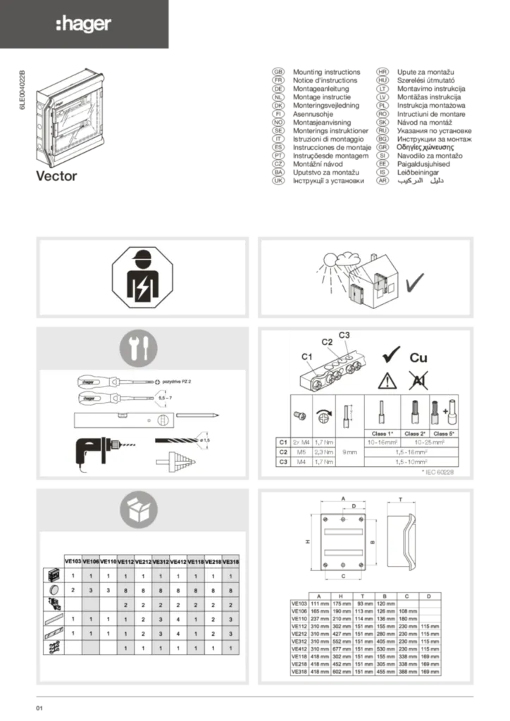 Imagem Manual de instalação International 2022-02-07 | Hager Portugal