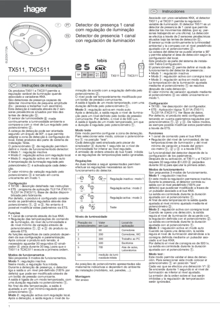 Imagem Manual de instalação es-ES, it-IT, pt-PT 2016-07-26 | Hager Portugal