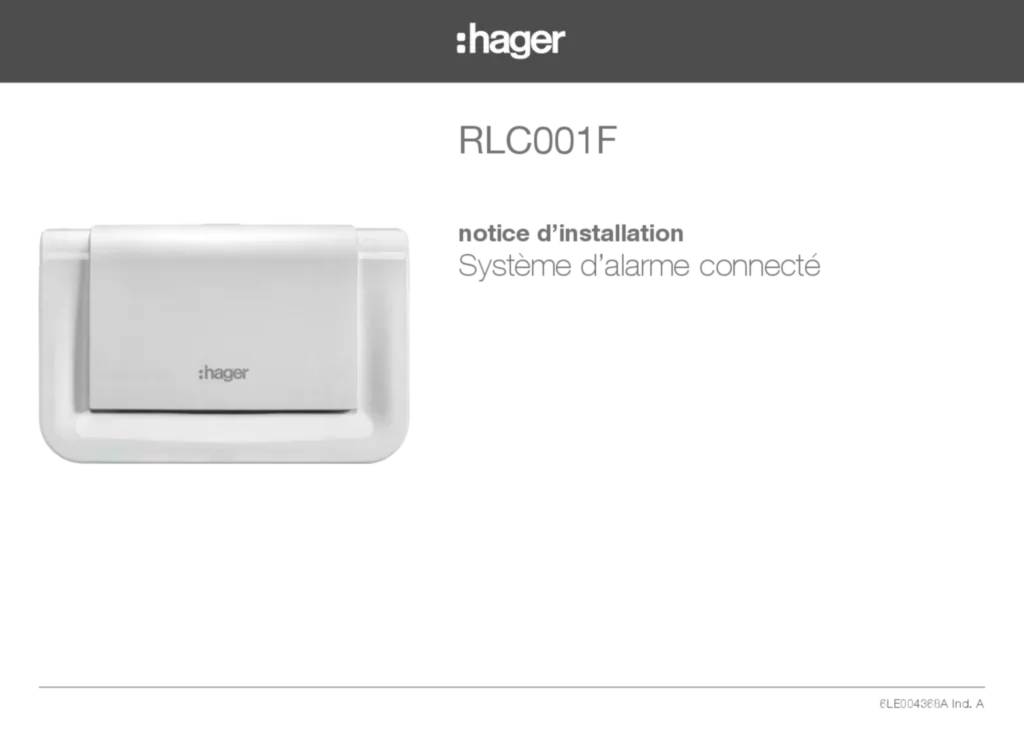 Image Notice Installation Centrale RLC001F Hag F | Hager France