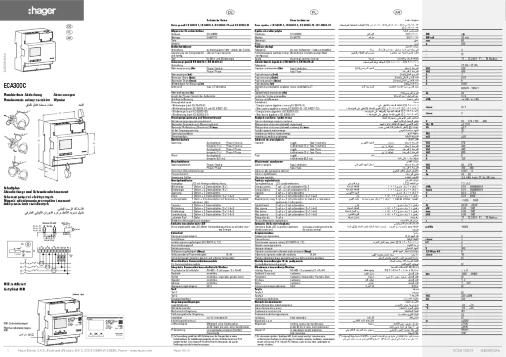 Immagine Manuale di installazione de-DE, pl-PL 2019-10-04 | Hager Italia