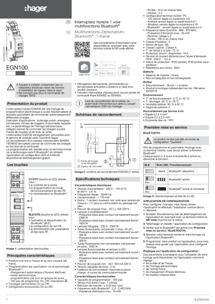 Afbeelding Installatiehandleiding fr-FR, de-DE 2017-03-27 | Hager Belgium