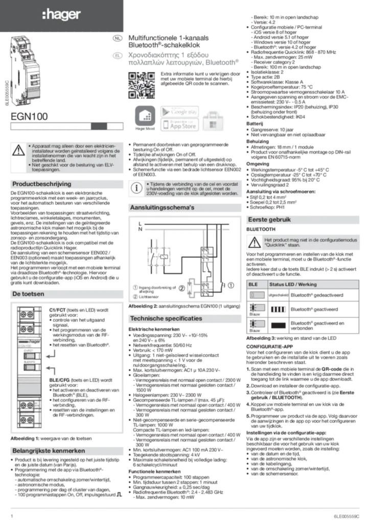Afbeelding Installatiehandleiding el-GR, nl-NL 2018-12-20 | Hager Belgium