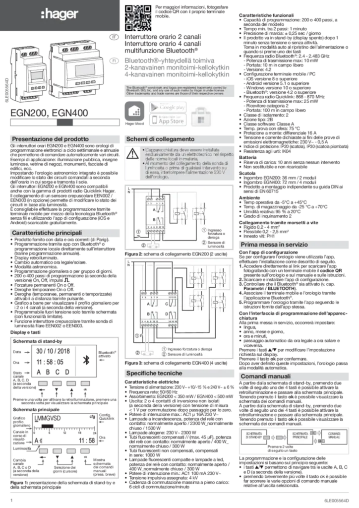 Immagine Manuale di installazione fi-FI, it-IT 2020-11-24 | Hager Italia