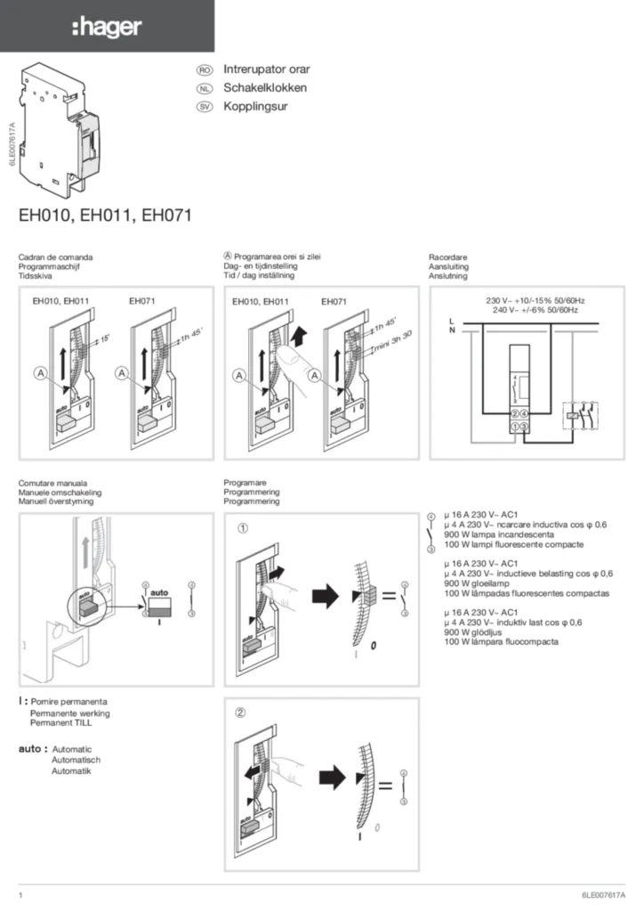 Afbeelding Installatiehandleiding nl-NL, ro-RO, sv-SE 2019-02-06 | Hager Belgium