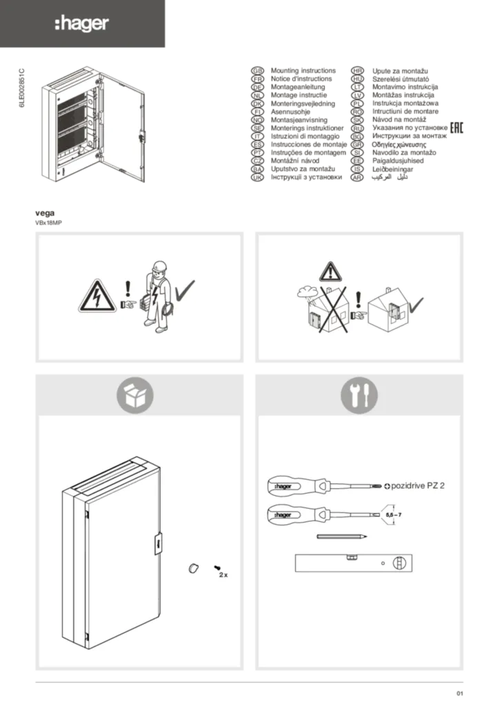 Zdjęcie Instrukcja montażu International 2020-01-01 | Hager Polska