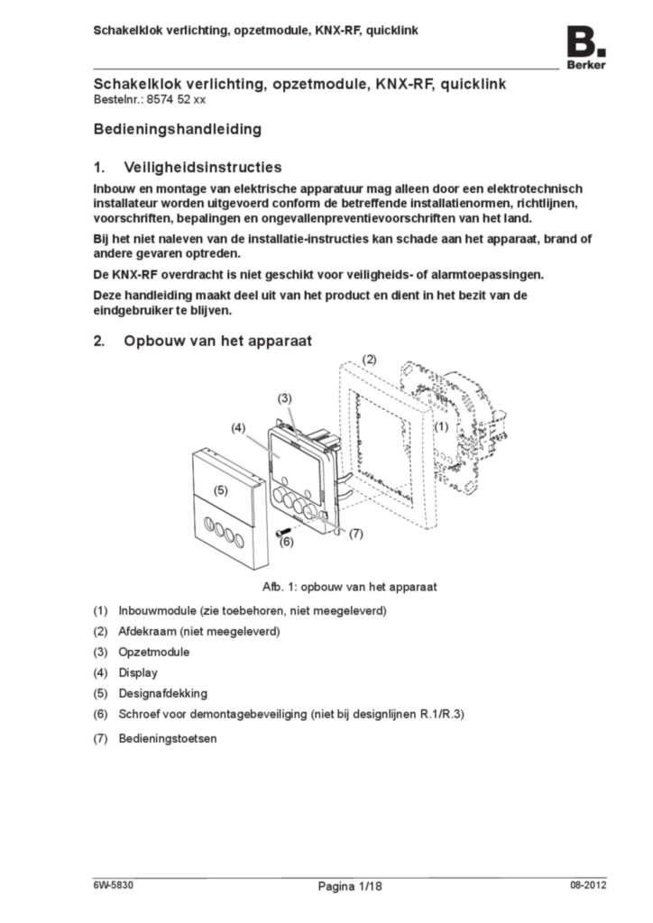 Afbeelding Installatiehandleiding nl-NL 2012-04-02 | Hager Nederland