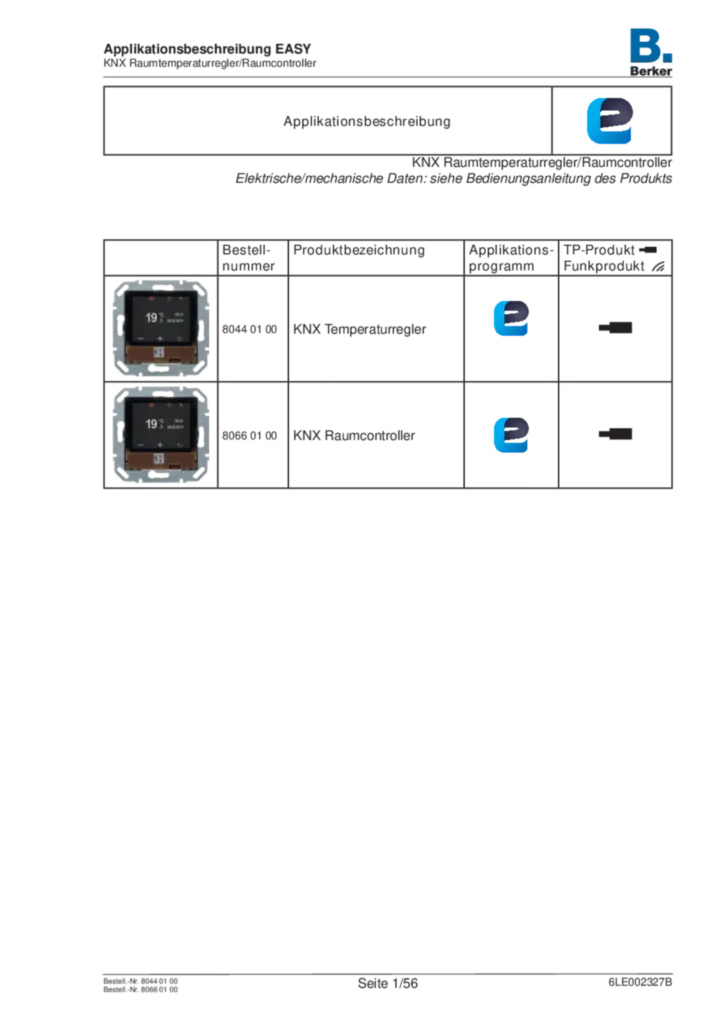 Bild Applikationsbeschreibung EASY für 80440100-80660100 - KNX Raumtemperaturregler/Raumcontroller (DE, 2020-09), easy link | Hager Deutschland