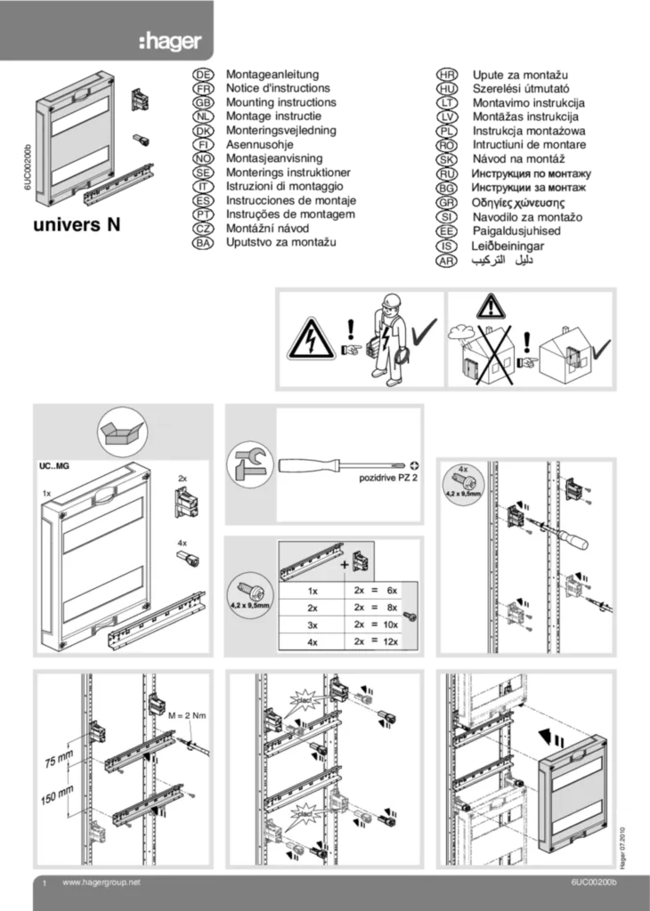 Bild Montageanleitung UC**MG | Hager Deutschland