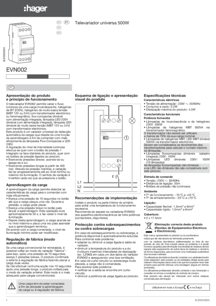 Bild Installationshandbok es-ES, nn-NO, pt-PT, sv-SE 2011-02-24 | Hager Sverige