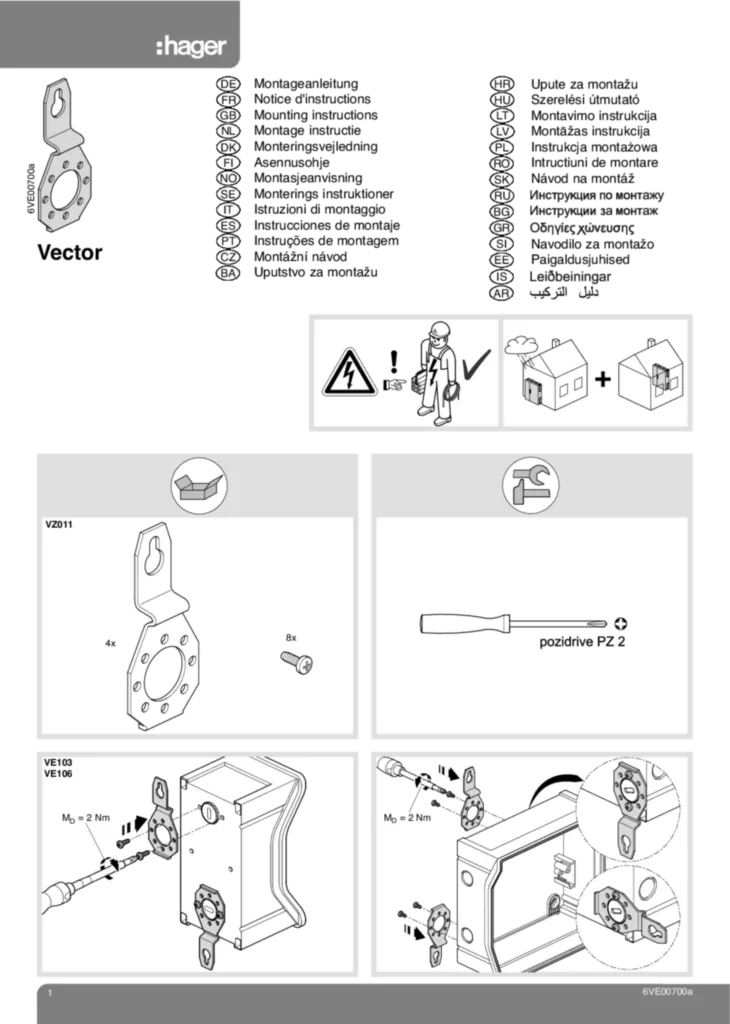 Image Guide d'installation  International 2020-01-01 | Hager Suisse