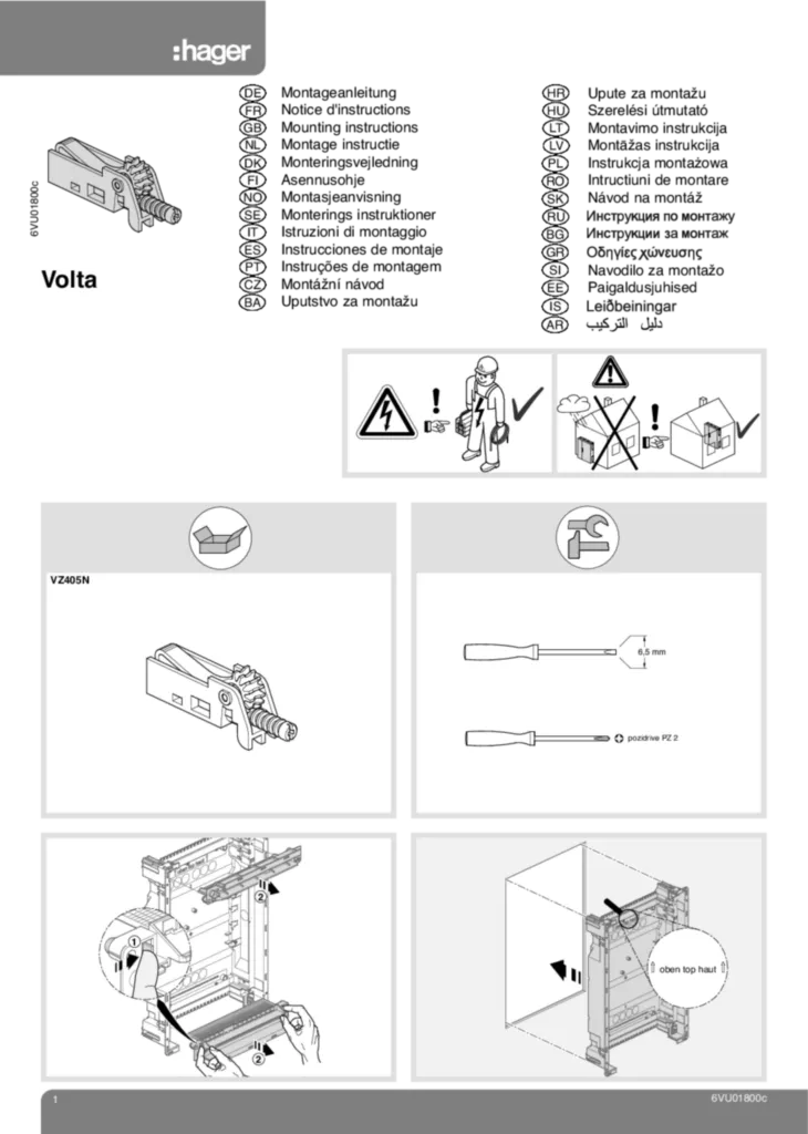 Zdjęcie Instrukcja montażu International 2020-01-01 | Hager Polska