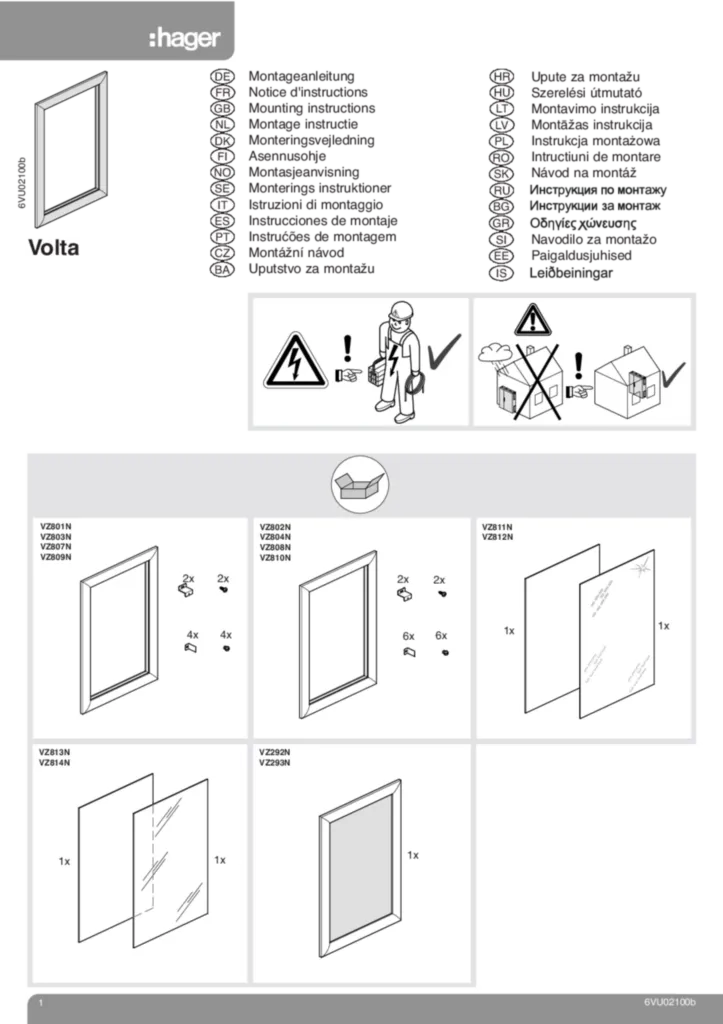 Zdjęcie Instrukcja montażu International 2020-01-01 | Hager Polska
